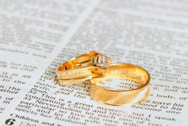 Rings on marriage chapter clipart