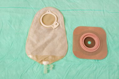 Ostomy bag and seal clipart