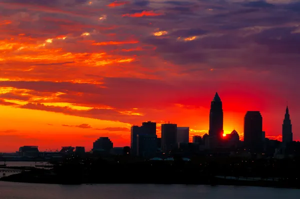 Cleveland zonsopgang — Stockfoto