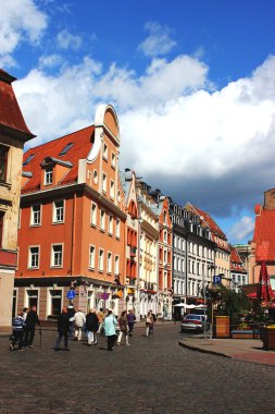 eski Riga'da bahar