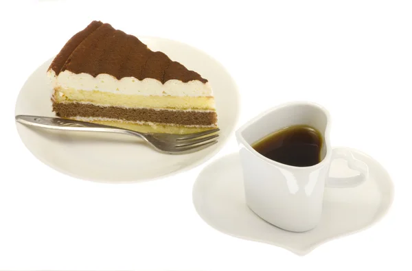 Cake en koffie — Stockfoto