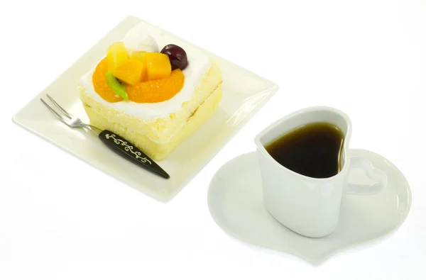 meyveli kek ve kahve