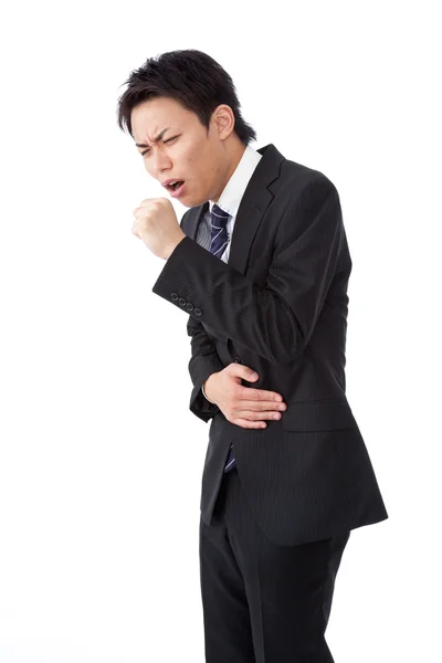 Business man with a cough — Stock Photo, Image