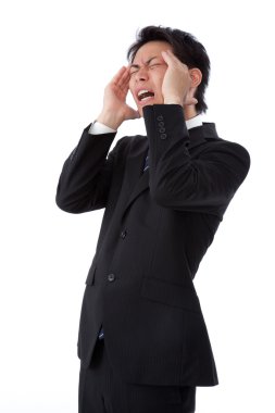 baş ağrısı muzdarip işadamı