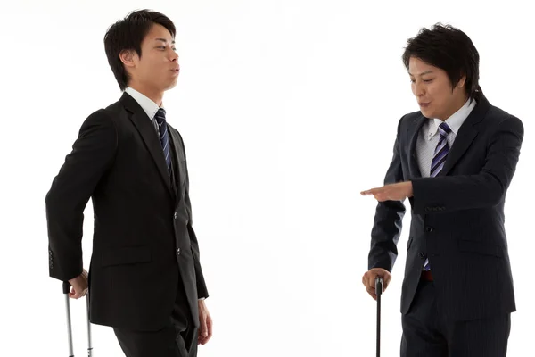 Young businessmen on a business trip — Stock Photo, Image