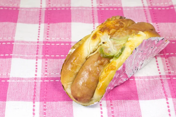 Frankfurt sausage bread — Stok fotoğraf