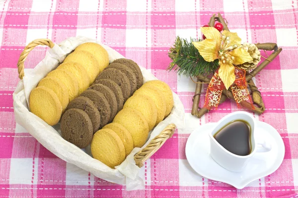 Café e biscoitos — Fotografia de Stock