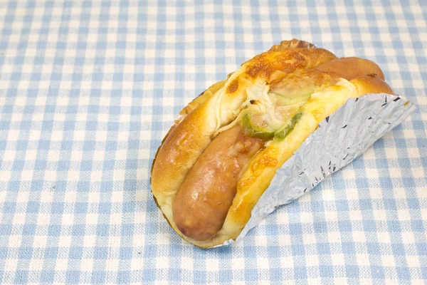 Frankfurt sausage bread — Stock Photo, Image