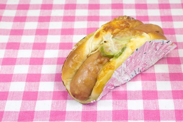 Frankfurt sausage bread — Stok fotoğraf