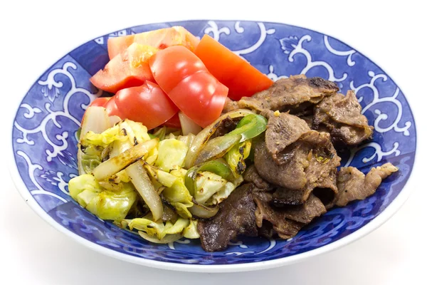 Sauteed beef and vegetables — Stock Photo, Image