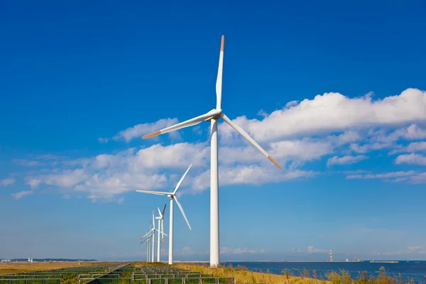 風力発電所と空 — ストック写真