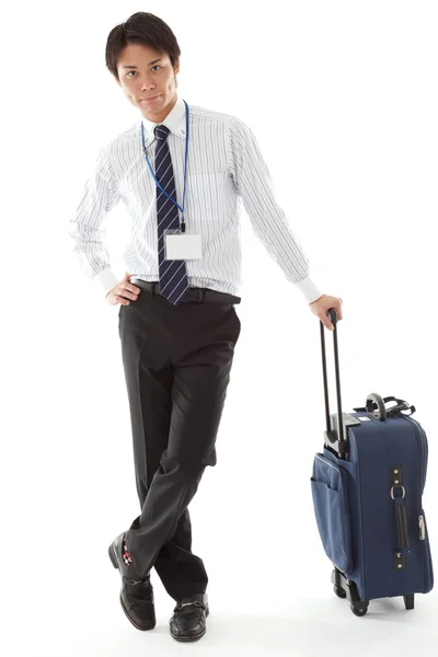 Joven hombre de negocios en viaje de negocios — Foto de Stock
