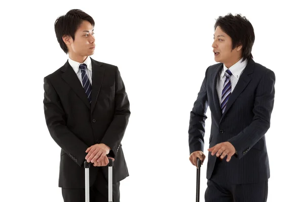 Young businessmen on a business trip — Stock Photo, Image