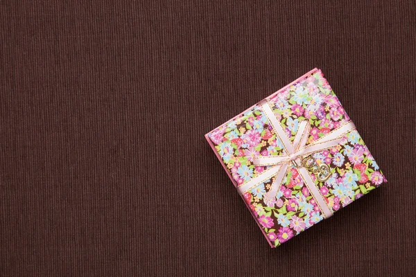 礼品盒,花卉设计 — 图库照片