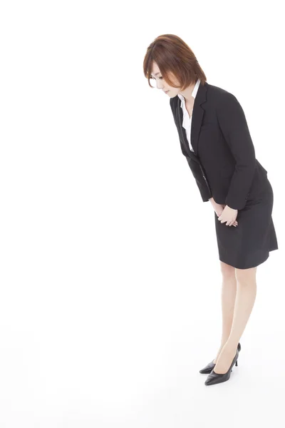 Business woman that has a bow — Stock Photo, Image