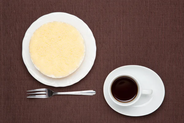 Torta al formaggio e caffè rari — Foto Stock