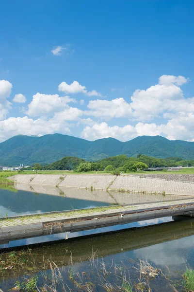 Summer sky and river — Stock Photo, Image