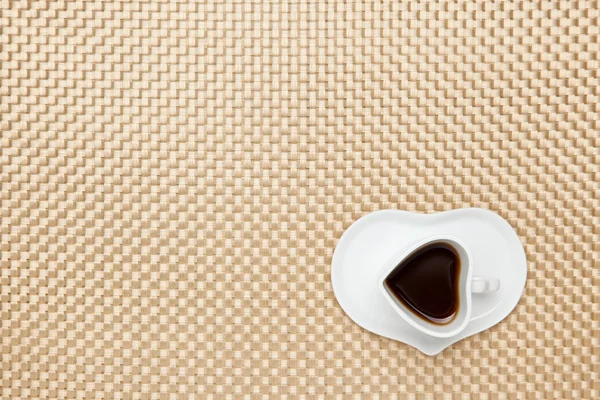 Koffie op de tabel doek — Stockfoto