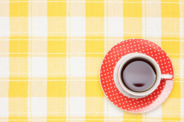 Koffie op de tabel doek — Stockfoto