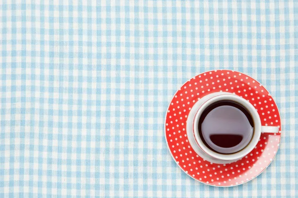 Kaffee auf der Tischdecke — Stockfoto