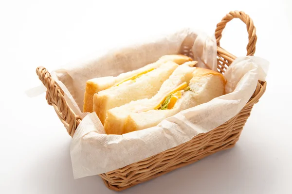 Sandwiches in the basket — Stock Photo, Image