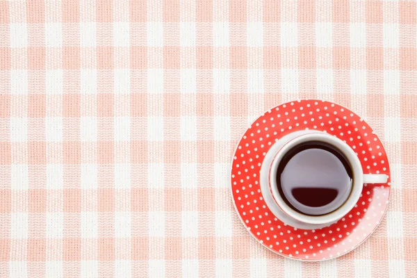 Kawa na Obrus — Zdjęcie stockowe