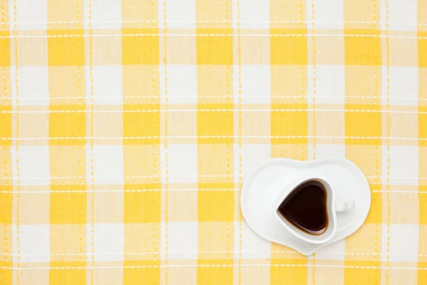 Coffee on the table cloth — Stock Photo, Image