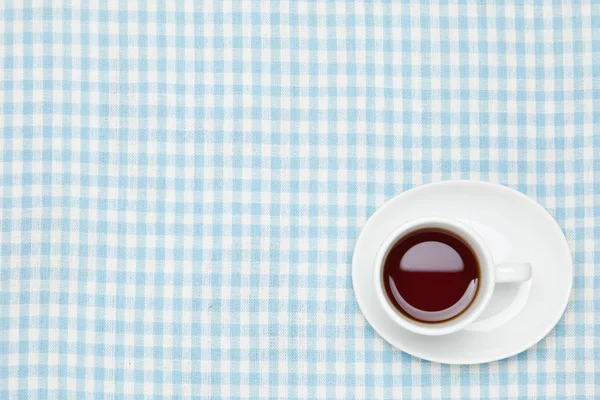 Koffie op de tabel doek — Stockfoto