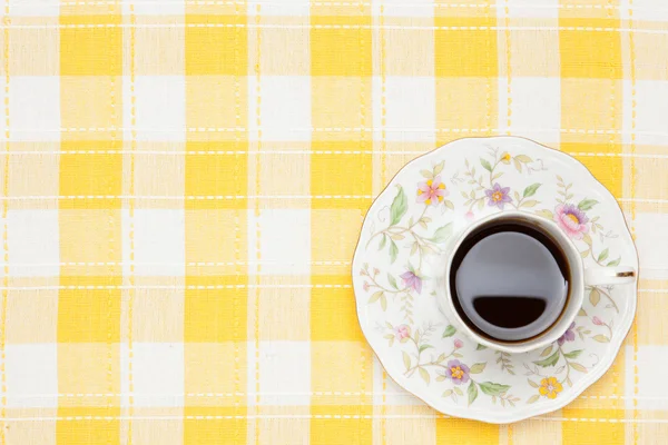 Koffie op de tabel doek — Stockfoto