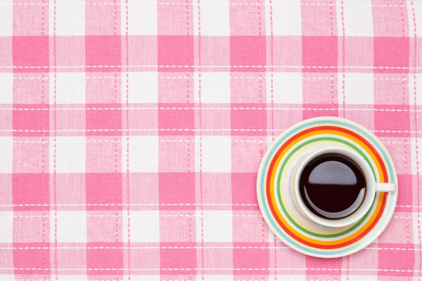 Koffie op de tabel doek — Stockfoto