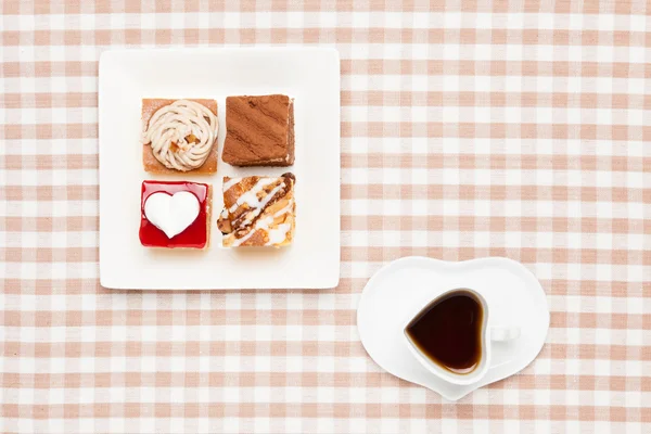 Καφέ και αρτοσκευάσματα μπισκότα πίτα — Φωτογραφία Αρχείου