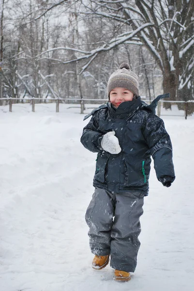 And the snow still falling and falling . — Stock Photo, Image