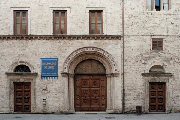 Исторический "Collegio del Cambio" Perugia (Ita ) — стоковое фото