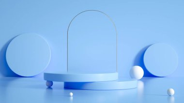 Ürün sunumu için doğal podyum, demo arkaplan - 3D görüntüleme
