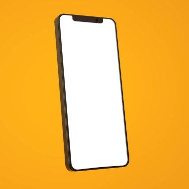 Altın zemin üzerinde altın sikkeler olan telefon modeli, 3D telefon - 3D görüntüleme