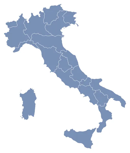 Mapa vectorial de Italia — Vector de stock