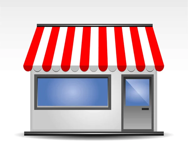 Auvent Storefront en rouge — Image vectorielle