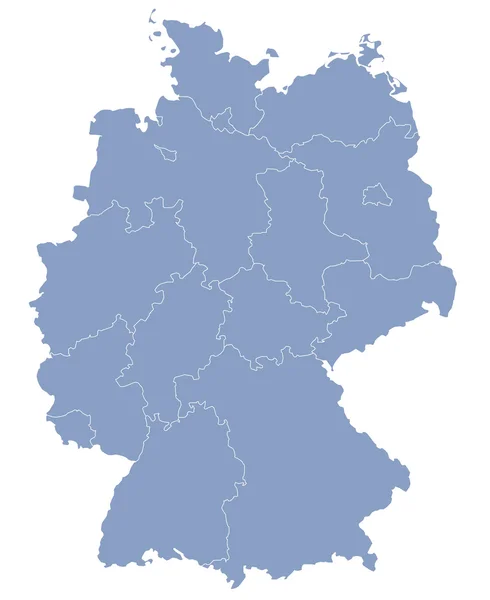 Mapa vectorial de Alemania — Vector de stock