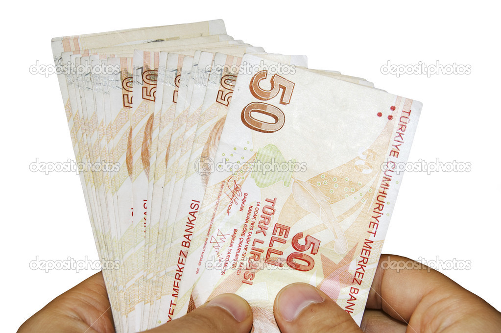 Close up of 50 Turkish Lira