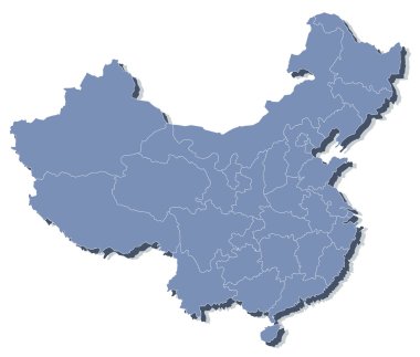 vektör harita Çin (ÇHC'ın.)