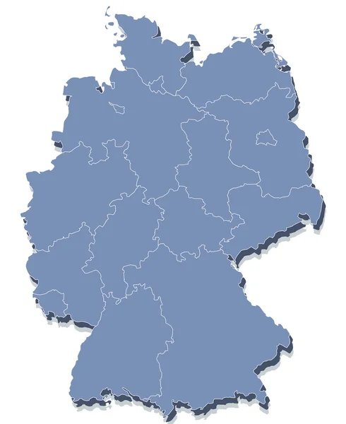 Mapa vectorial de Alemania — Archivo Imágenes Vectoriales