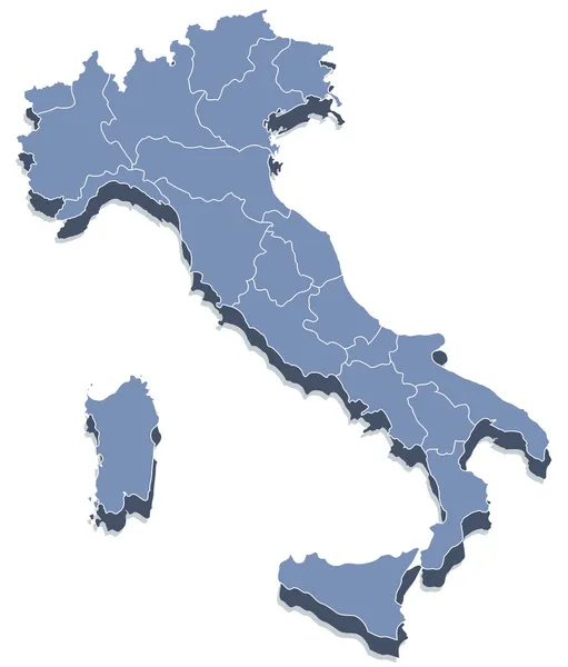 Mapa wektor Włochy — Wektor stockowy