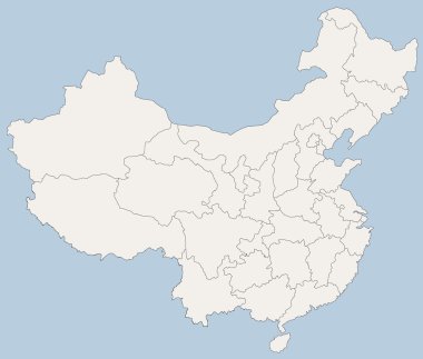 vektör harita Çin (ÇHC'ın.)