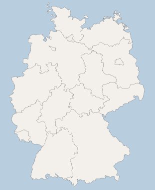 vector map of Germany clipart