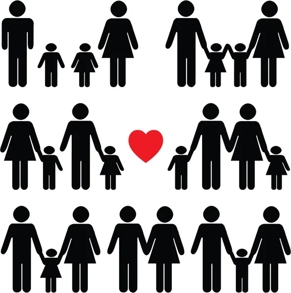 Aile hayatı simge siyah set