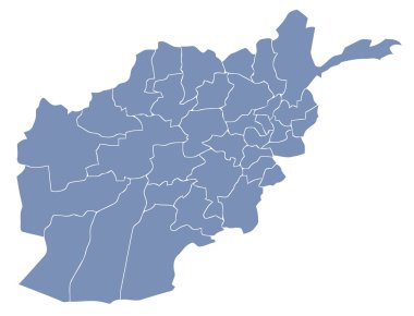 vector map of Afghanistan clipart