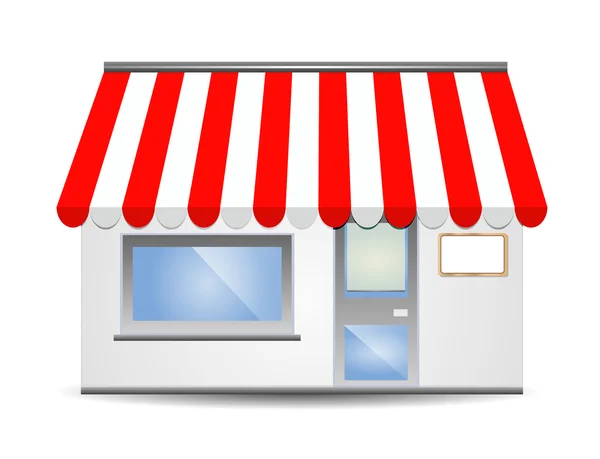 Storefront luifel in het rood — Stockvector