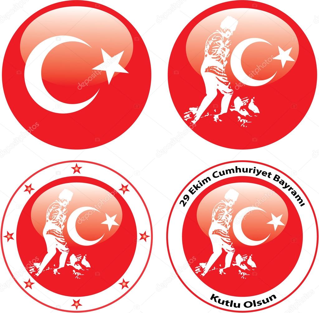 illustration of flag of turkey