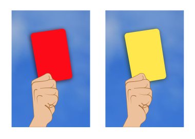 yellow card red card clipart