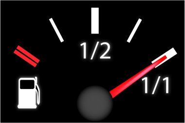 Araba dash board benzin ölçer